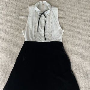 Free People black velvet sleeveless dress